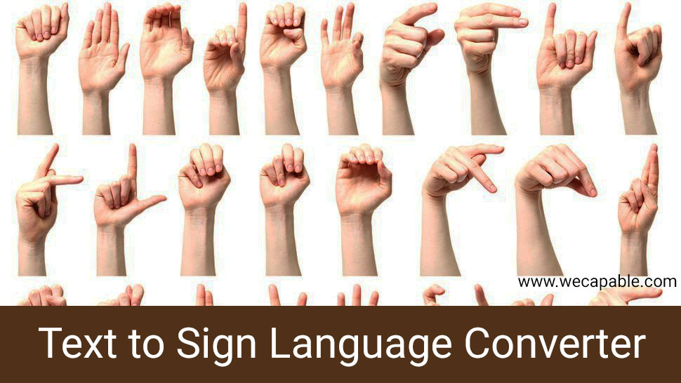 Sign language alphabet