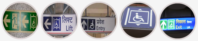 delhi metro accessibility signage