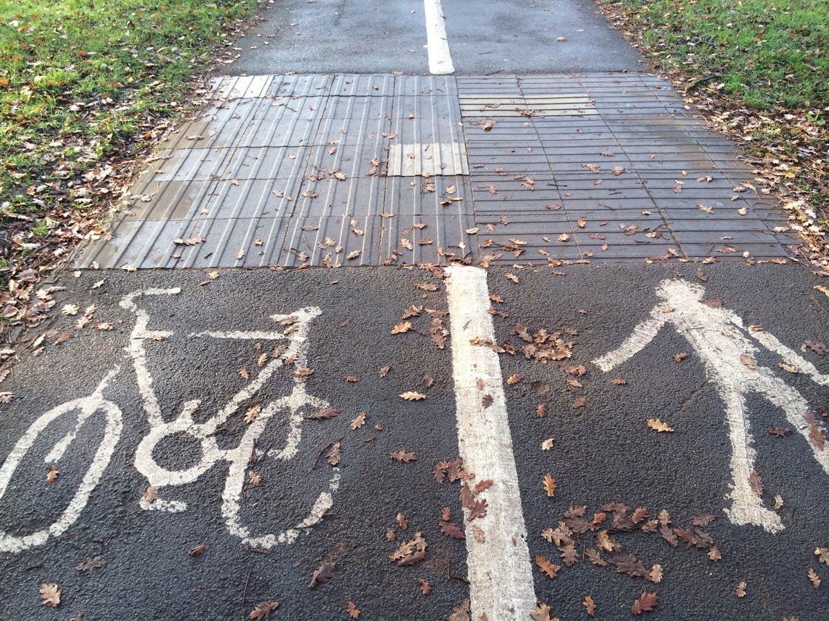 tactile paving bike pedestrian