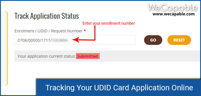 track udid card application status