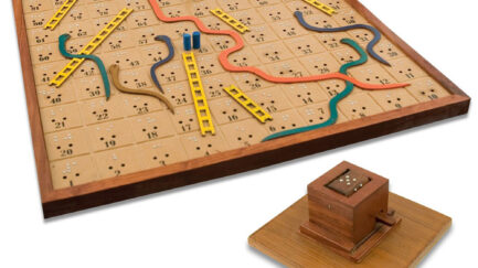 fun activities for the blind people. Snakes and ladders board game for the blind