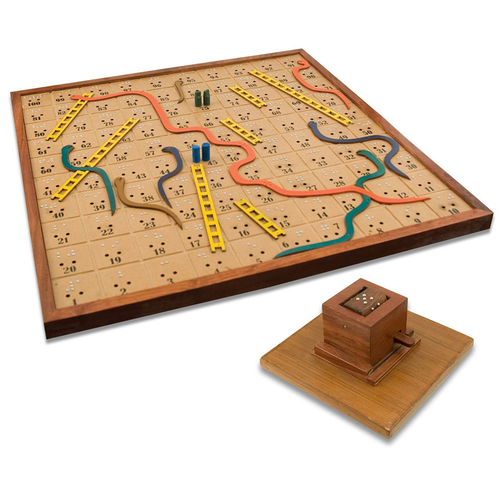 fun activities for the blind people. Snakes and ladders board game for the blind