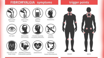 illustration showing fibromyalgia symptoms and triggers