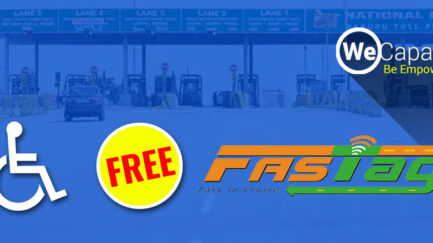 free fastag for handicapped people for exemption at toll plaza