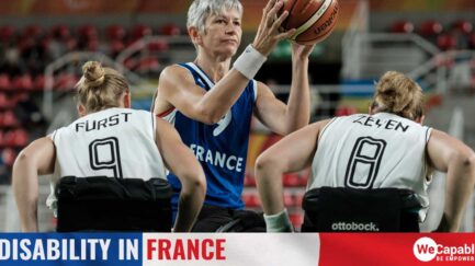 wheelchair basketball players in France
