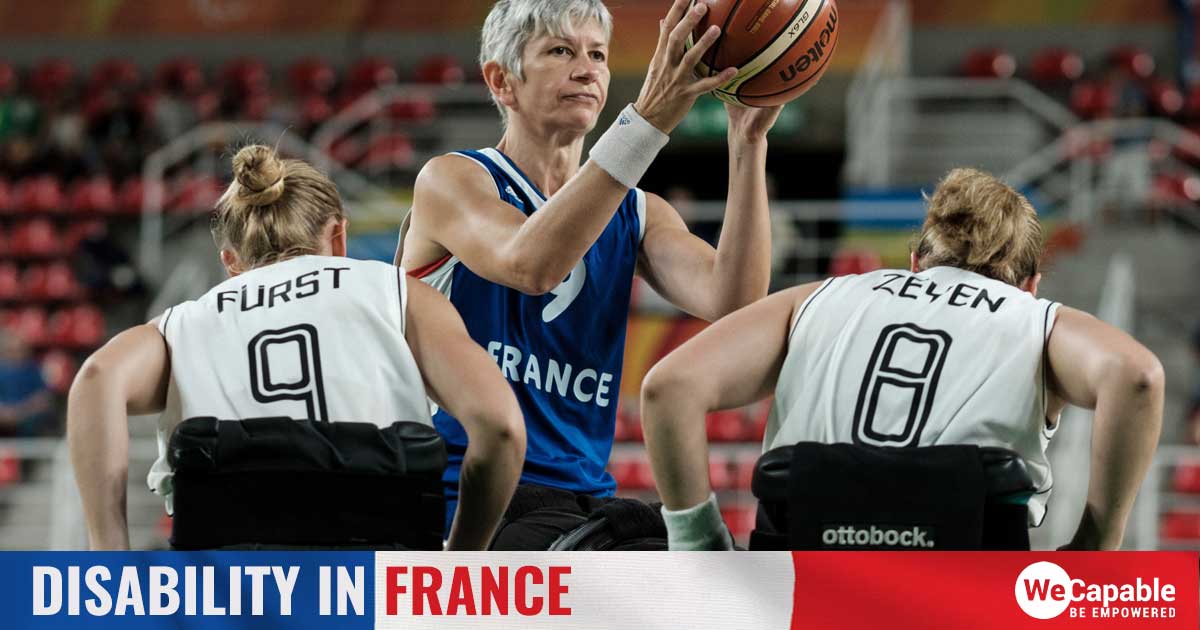 wheelchair basketball players in France