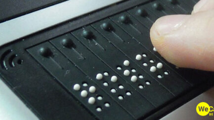 an example of refreshable braille display