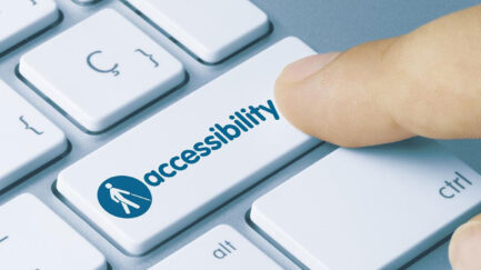 accessibility feature image showing a computer keyboard