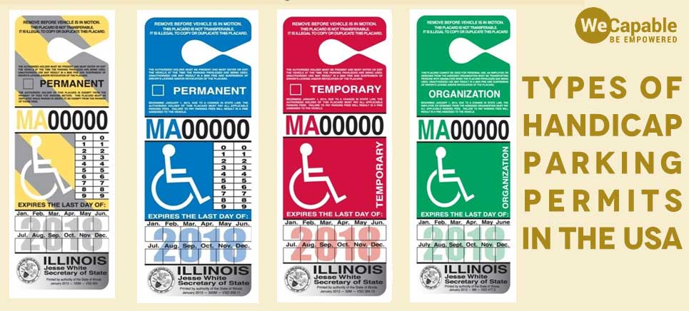 handicap parking permit types