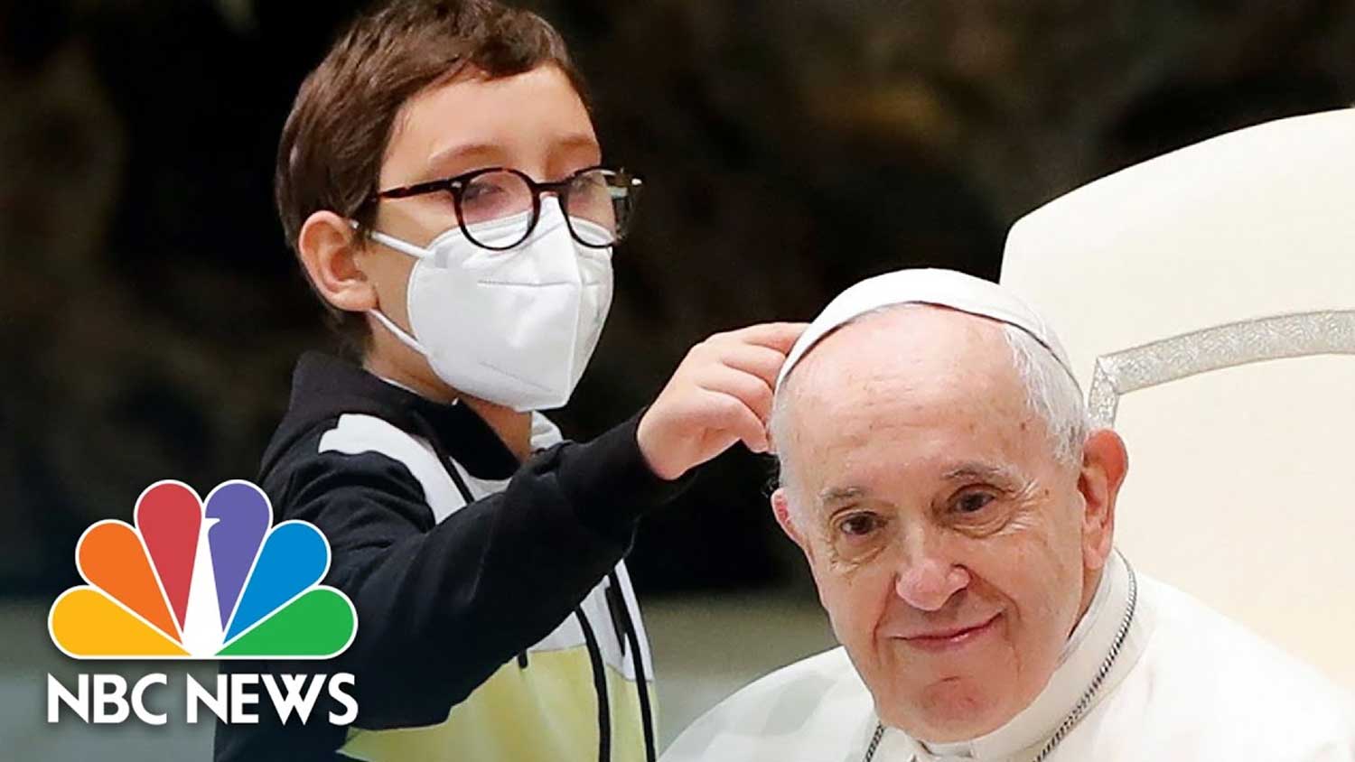Pope Francis and Paolo Jr. , a mentally challenged boy.