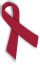 burgundy awareness ribbon