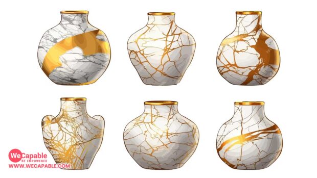 Imperfection is turned into art using kintsugi